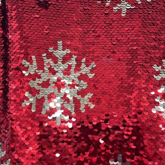 Cat & Jack Reversible Sequin Snowflake Dress - Picture 9 of 12